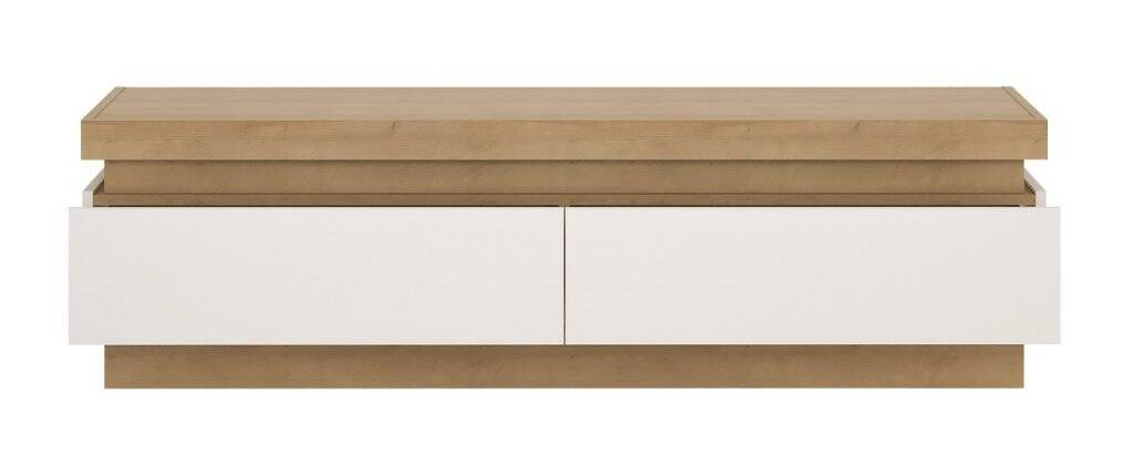 Lyon LYOF01 - 2S TV skapītis Riviera Oak gaišs/balts — изображение 2