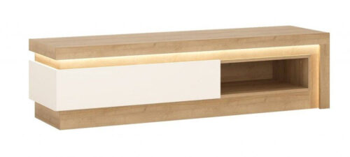 Lyon LYOF02 – 1S TV skapītis Riviera Oak gaišs/balts