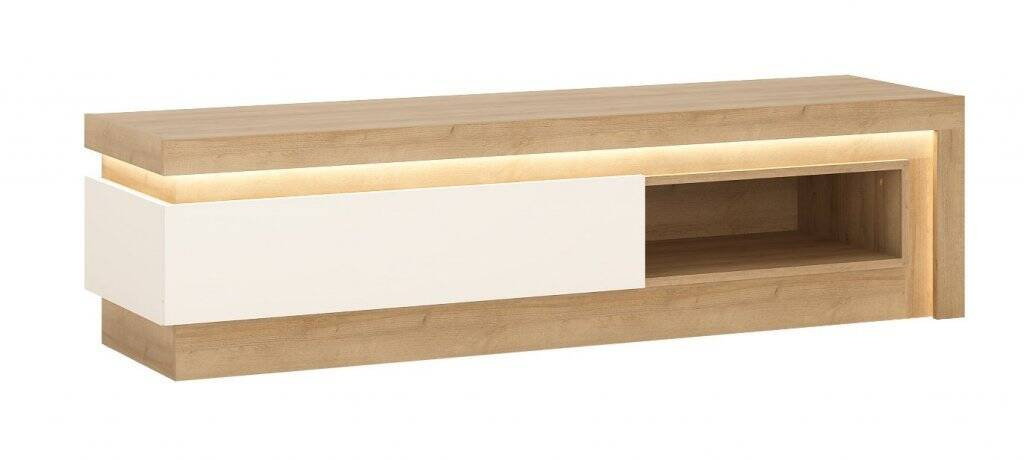 Lyon LYOF02 - 1S TV skapītis Riviera Oak gaišs/balts