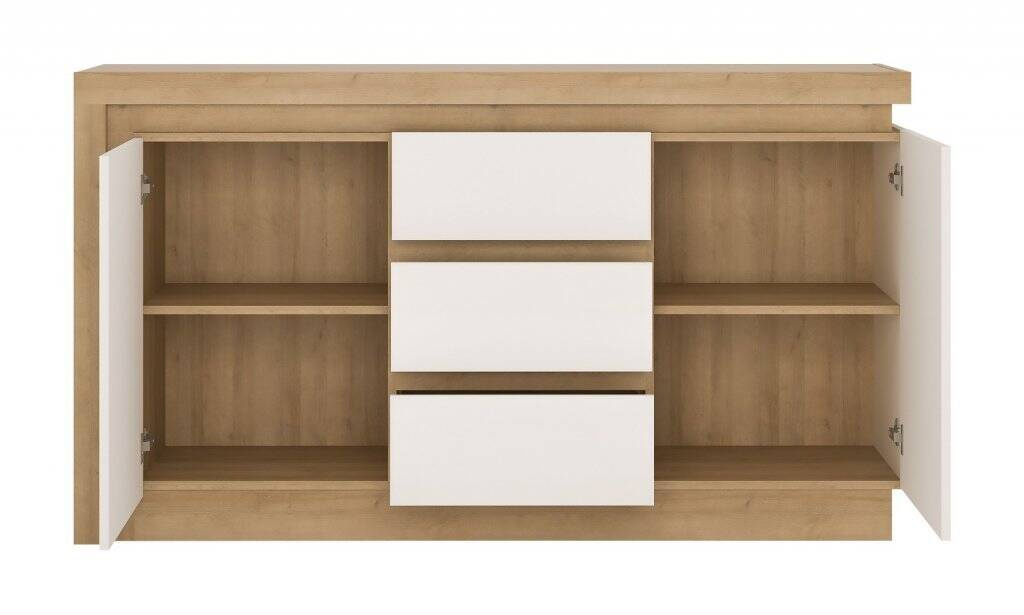Lyon LYOK01 - Kumode 2D3S Riviera Oak gaišs/balts — изображение 2