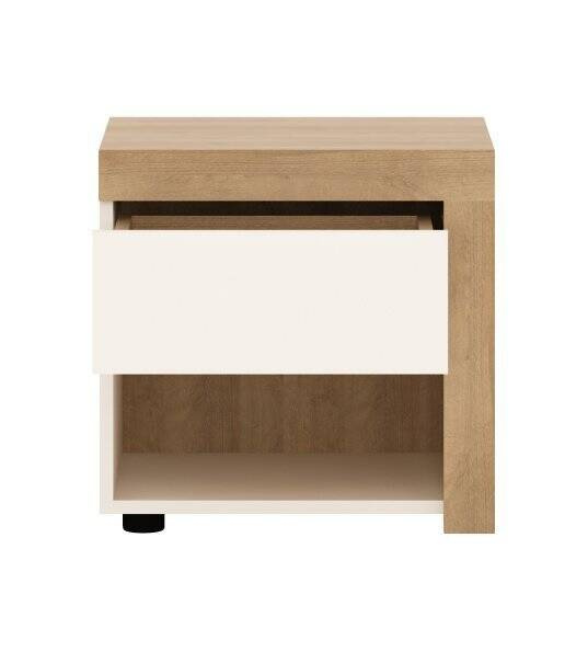Lyon LYOK03R - Kreisā naktsskapītis 1S Riviera Oak gaišs/balts — изображение 2