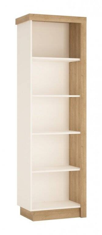 Lyon LYOR01L – Riviera Oak gaišs/balts grāmatu plaukts