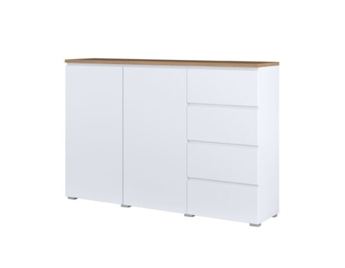 Modo – Kumode 2D4S Balts matēts ozols Mauvella