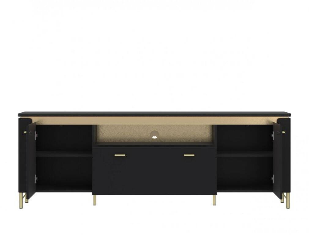 Norica LAZF03 - TV skapītis 2D1S matēti melns — изображение 2