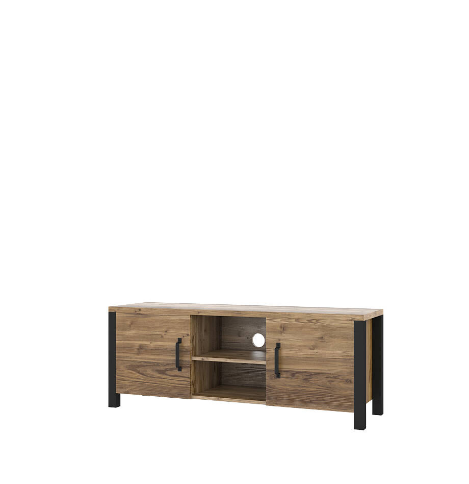Olin WM mazs TV skapītis 147 cm Apencelles egle / matēti melns