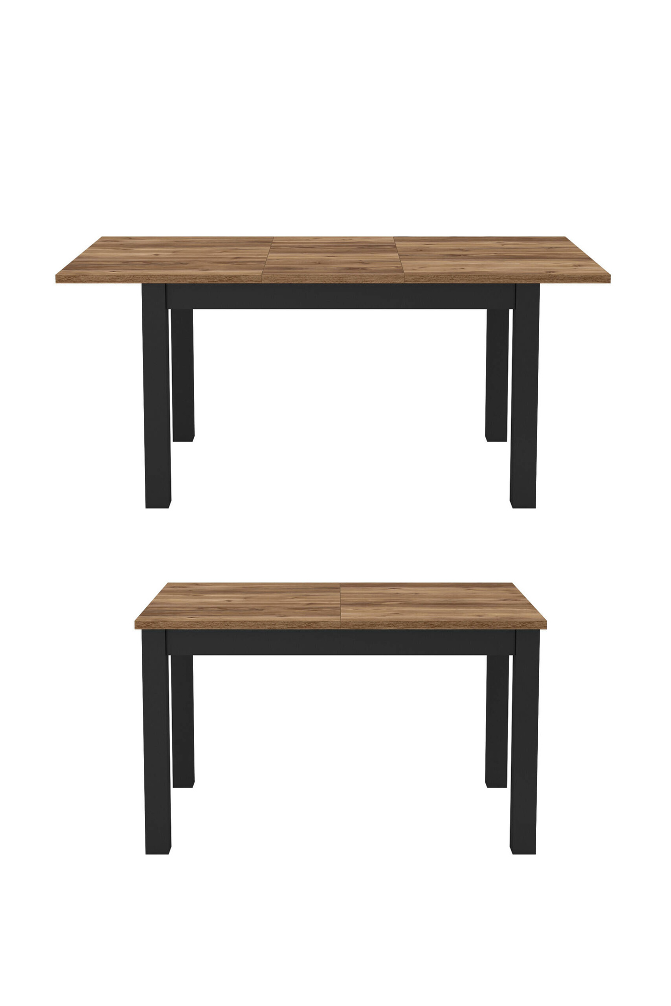 Olin WM izvelkamais galds 130-175 cm Appenzell egle / matēts melns