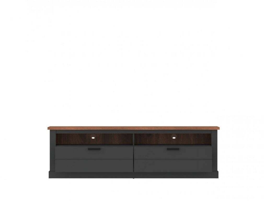 Perazzo PEZF02 - 2S TV skapītis, antracīts/ozols, Amaretto, Hudson — 2 attēls