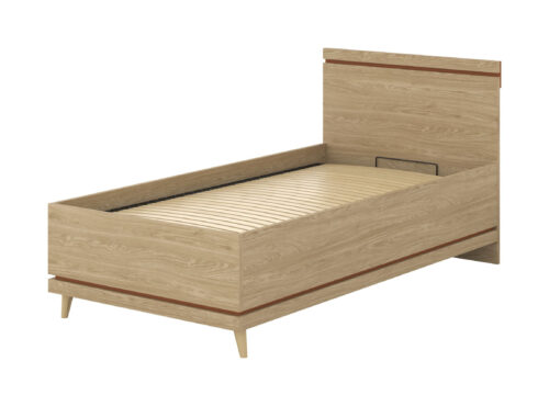 Scandi – Gulta 100×200 cm ar rāmi, eļļots ķieģeļu ozols