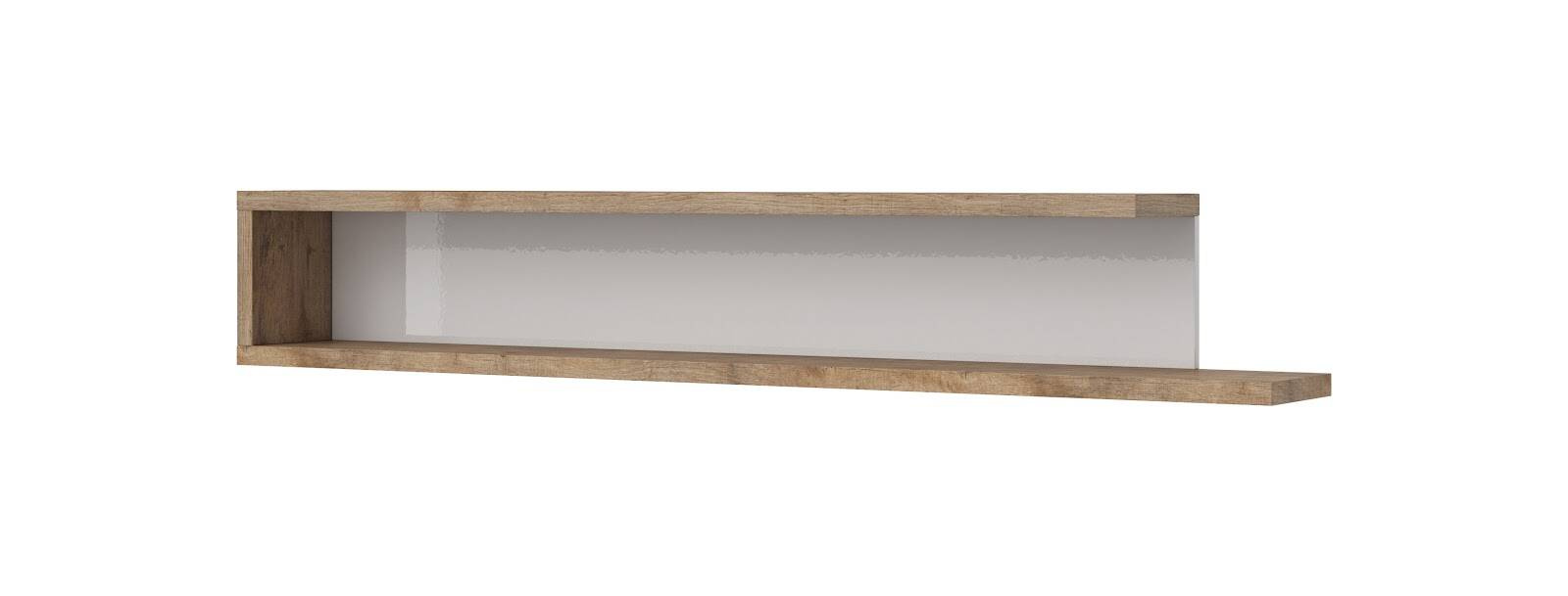 Sintra piekaramais plaukts, 180 cm, spīdīgi balts / Samdal ozols