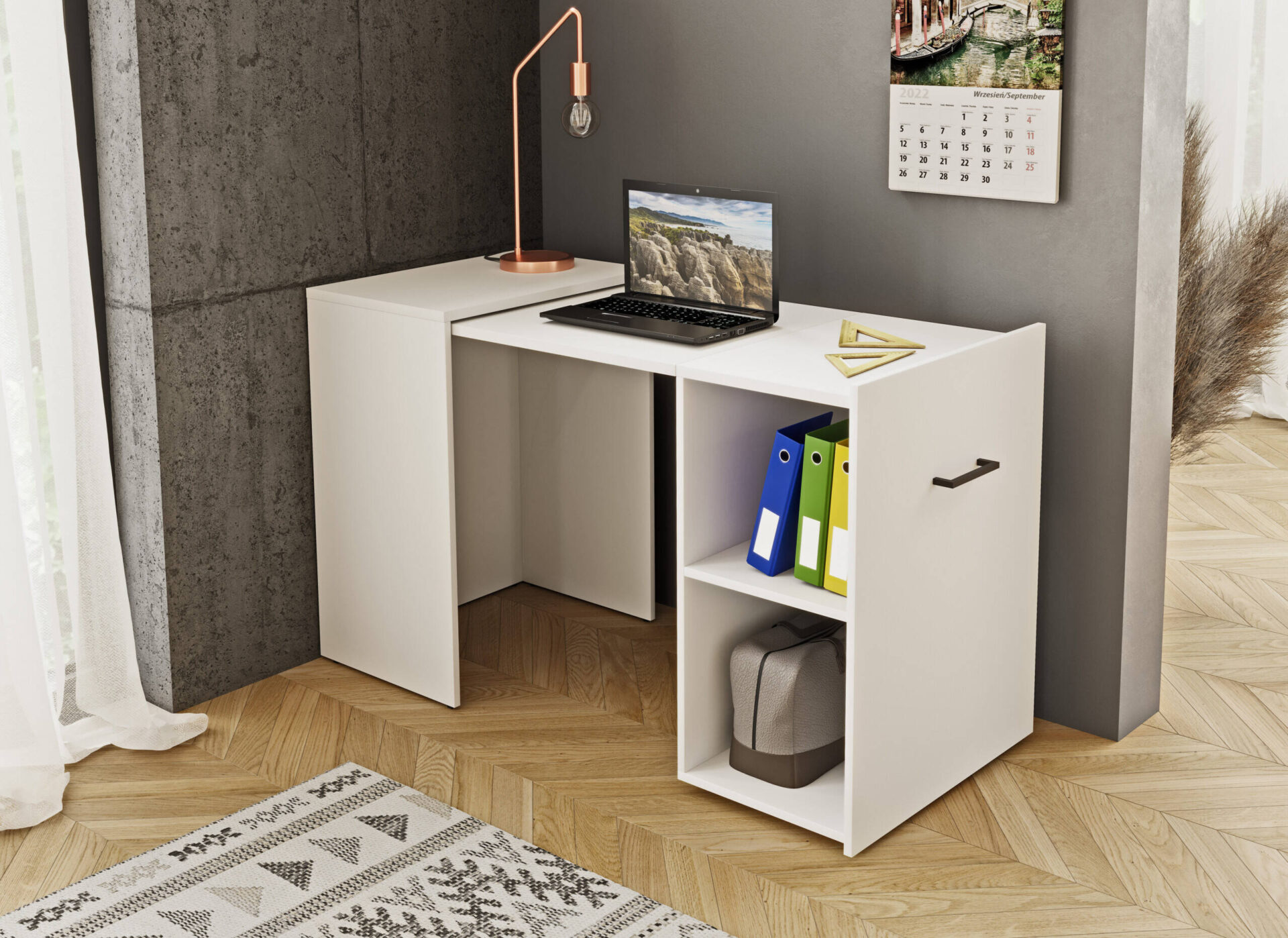 Smart - izvelkams galds, matēti balts — изображение 2