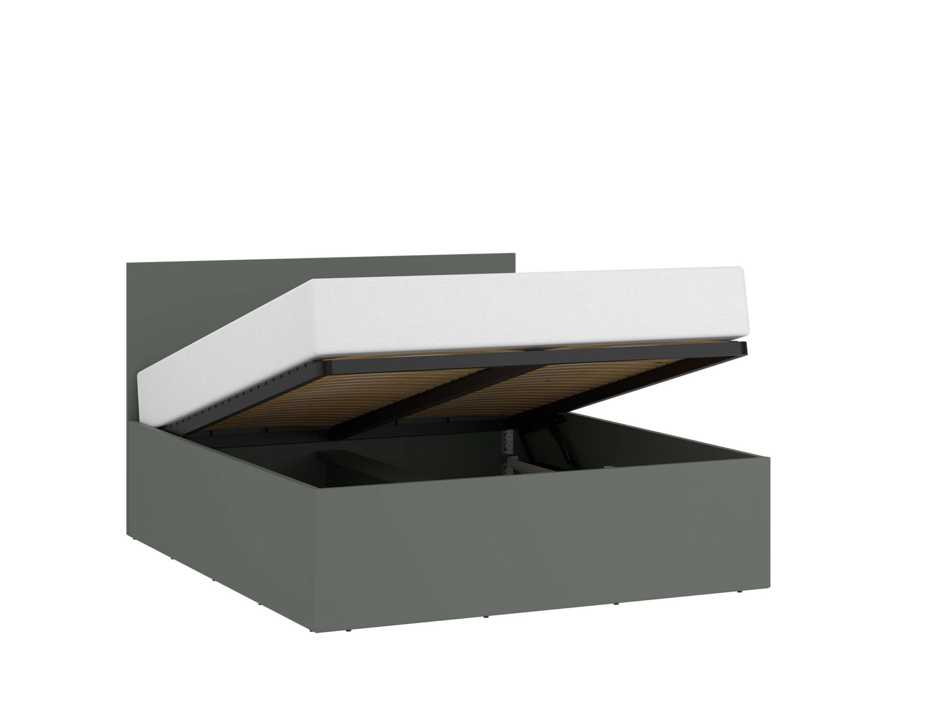 Metāla paaugstināta gultas rāmis, tips MWSD08, 160x200 cm — 3 attēls