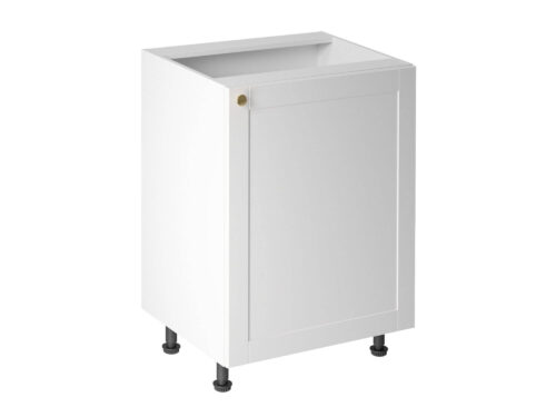 Virtuves pamatskapītis, 1 durvis, D60-P/L, “Linea White Matte White”