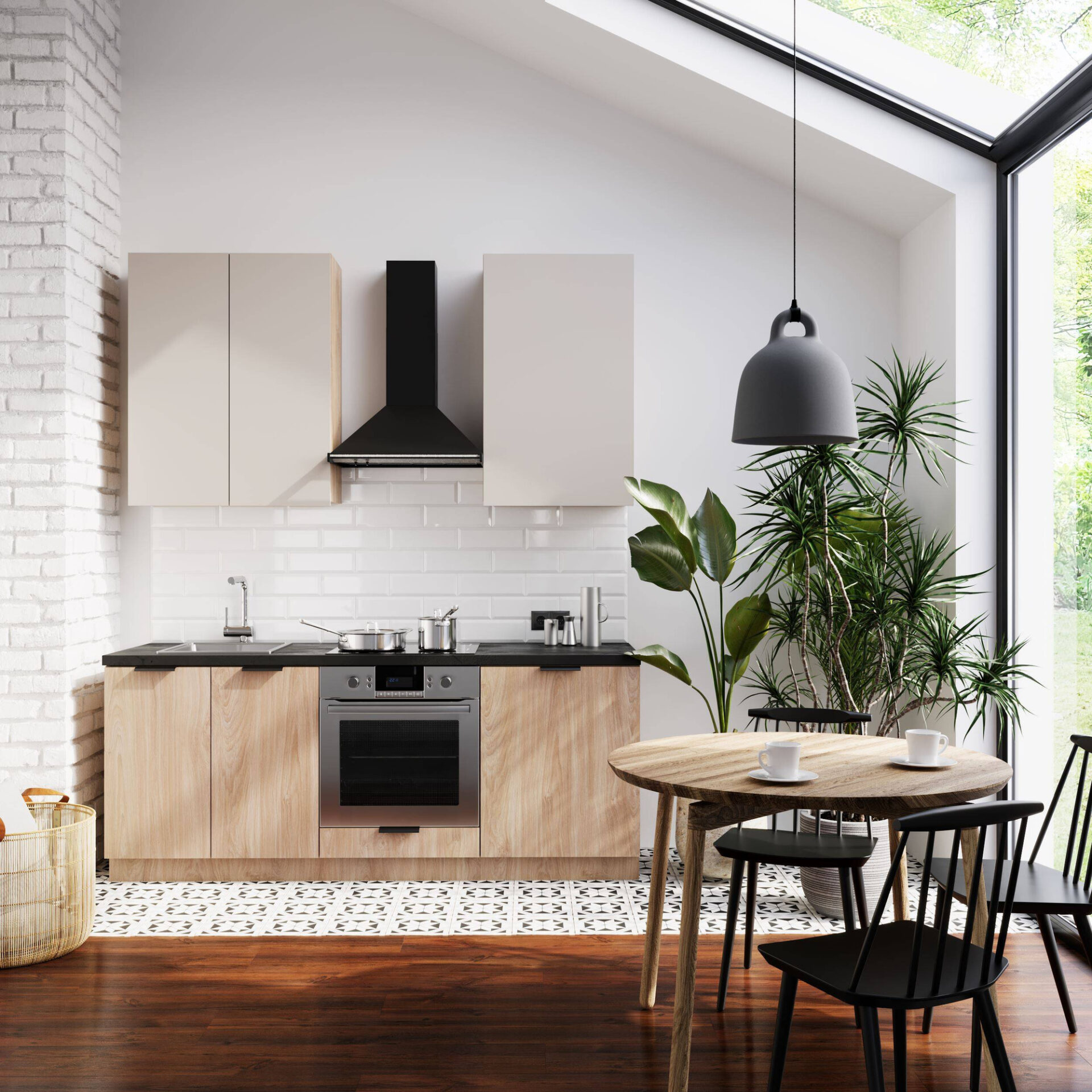 Virtuves pamatnes skapītis 1D Sorento D60 P/L matēti balts matēti bēšs — изображение 4