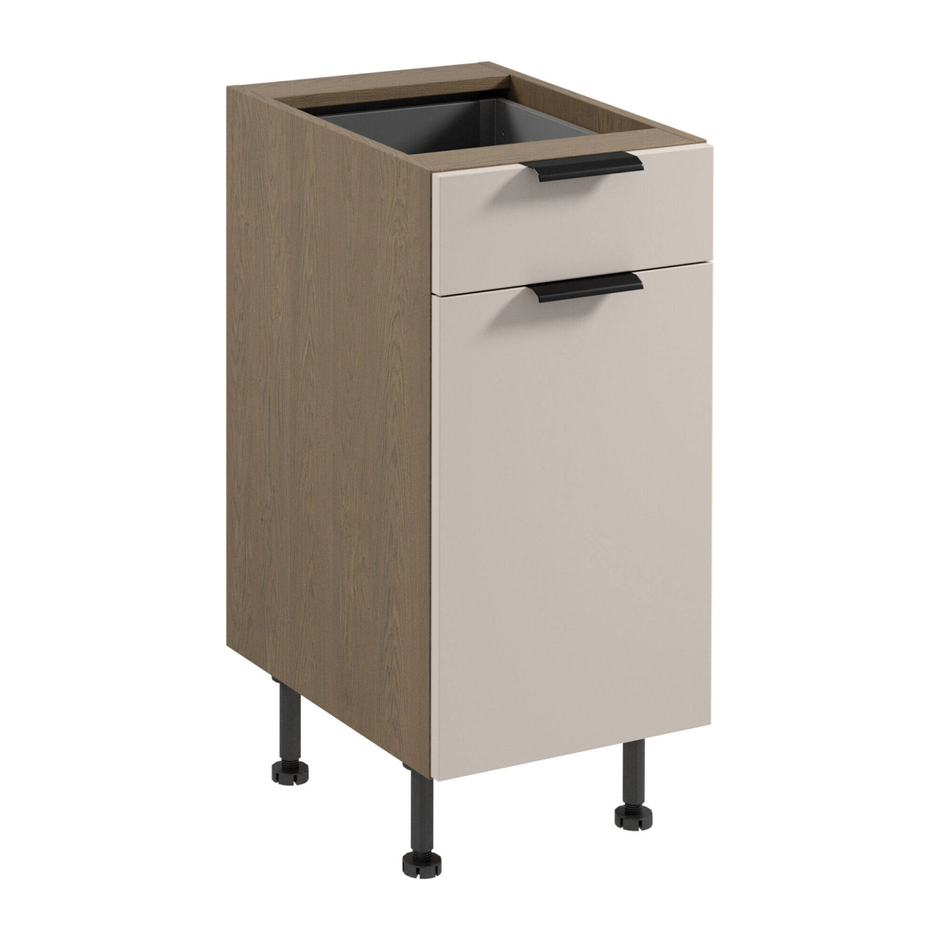 Virtuves pamatnes skapītis 1D1S Sorento D40S1 P/L Baltic Storm Beige Matte
