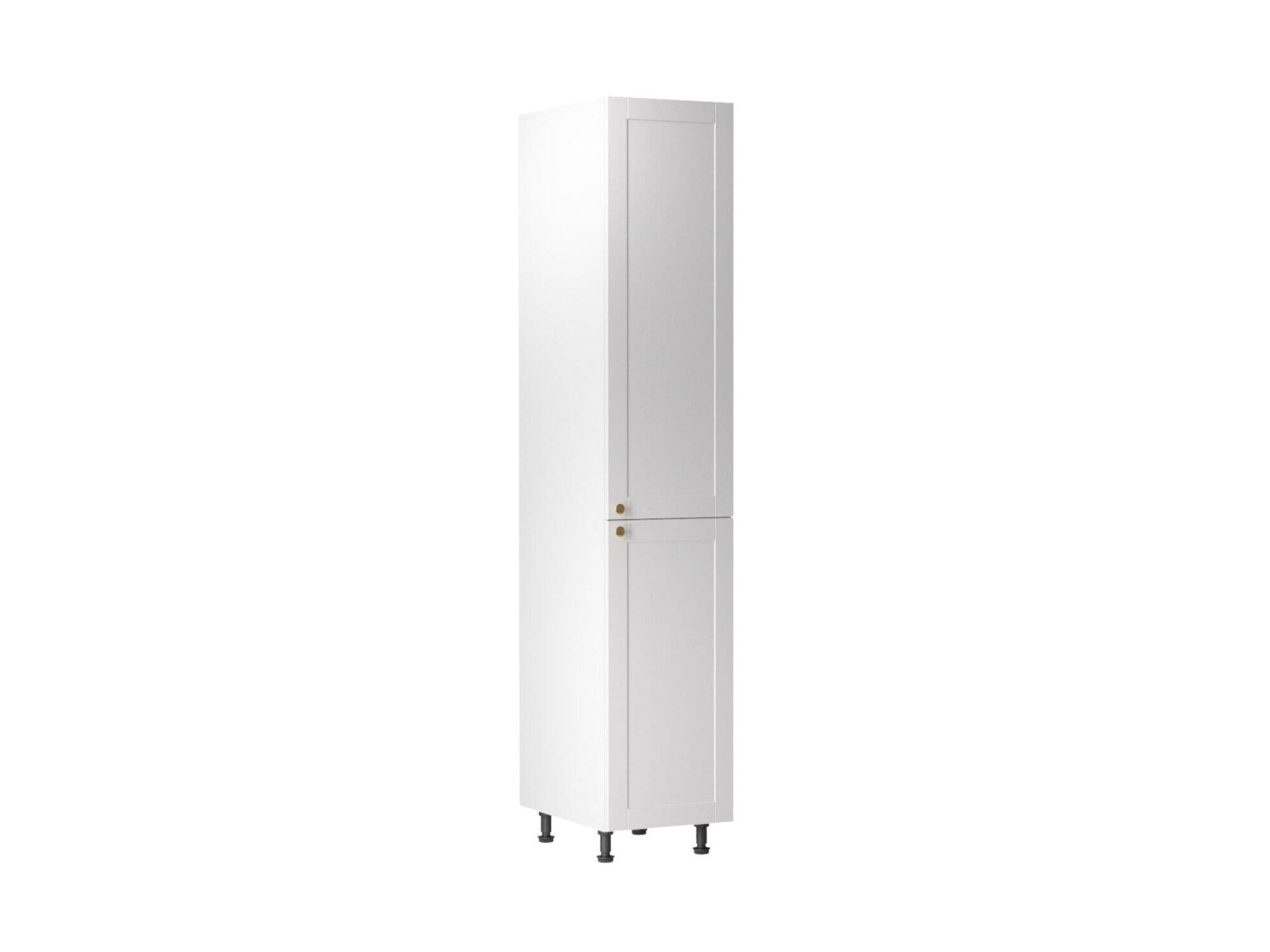 Virtuves pamatnes skapītis ar 2 durvīm D40SP-P/L Linea balts matēts
