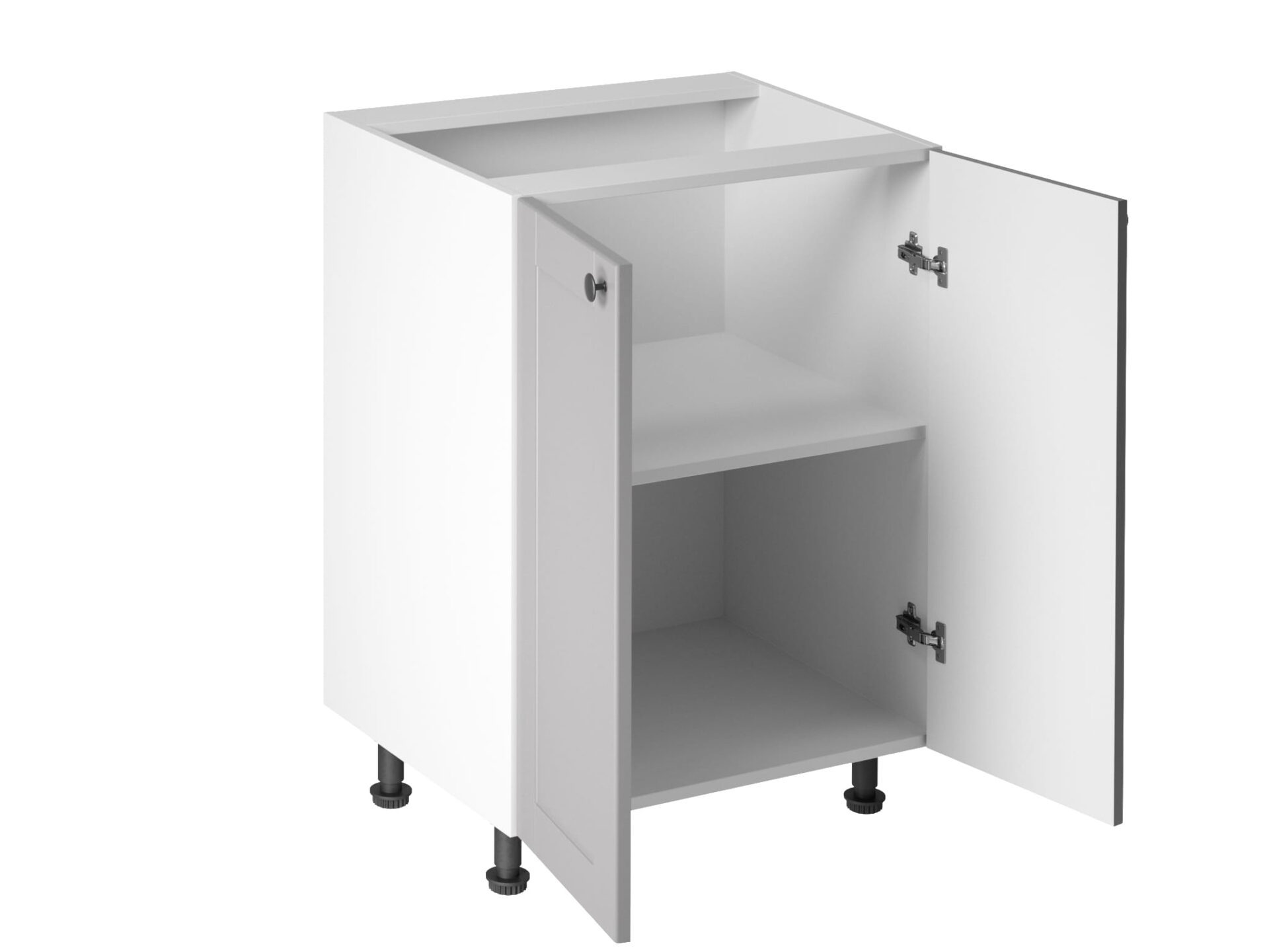 Virtuves skapītis ar 2 durvīm, D60, Linea, pelēks, matēts — изображение 2