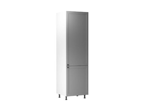 Virtuves pamatnes skapītis ar 2 durvīm, D60R, P/L, Linea, pelēks, matēts