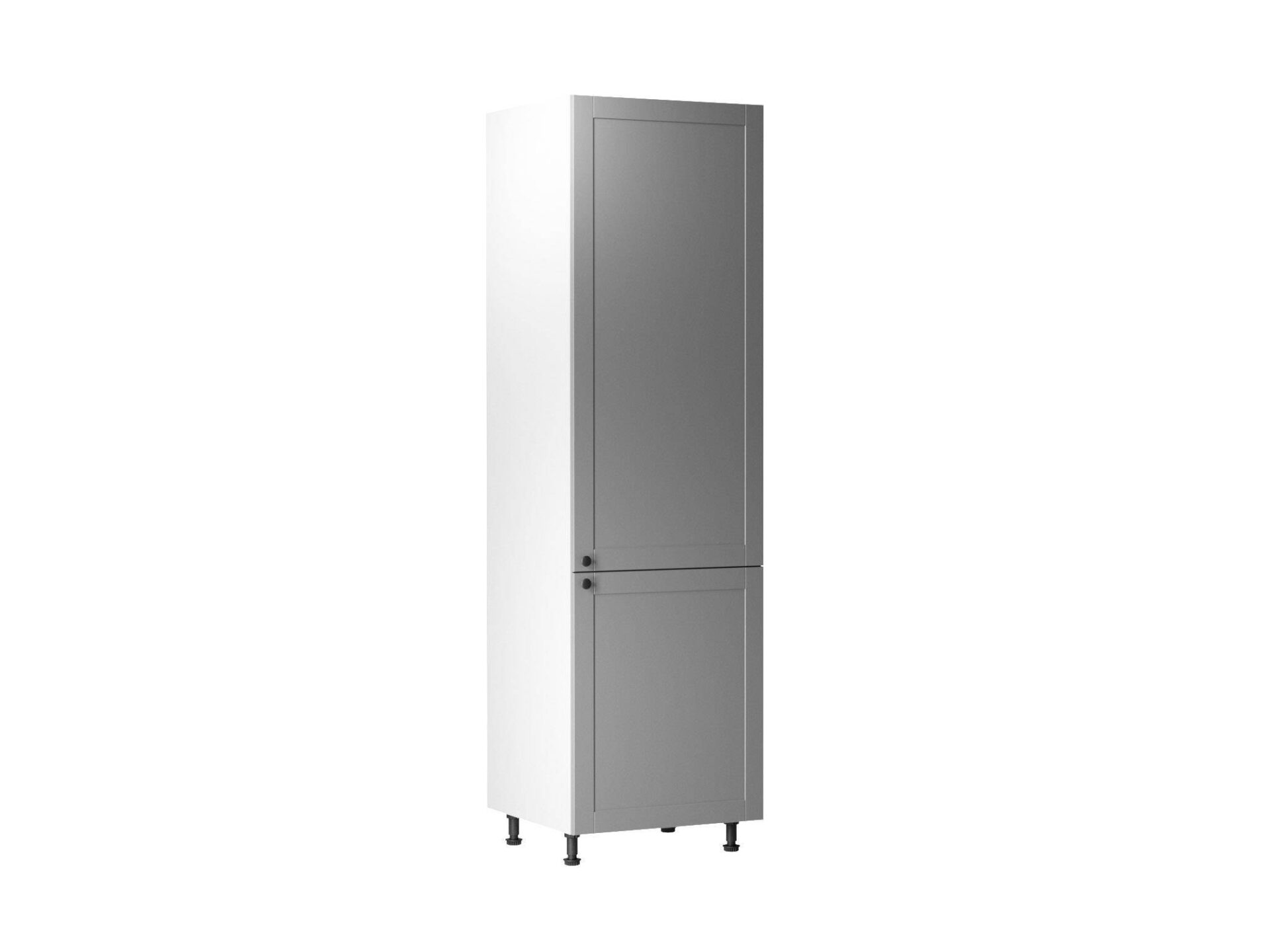 Virtuves pamatnes skapītis ar 2 durvīm, D60R, P/L, Linea, pelēks, matēts