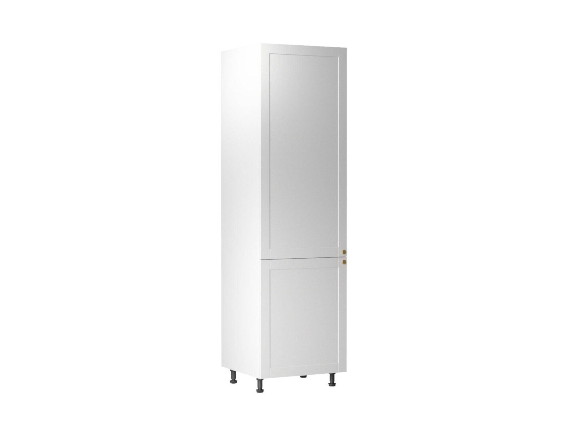 Virtuves skapītis ar divām durvīm, D60R-P/L, Linea, balts, matēts, balts