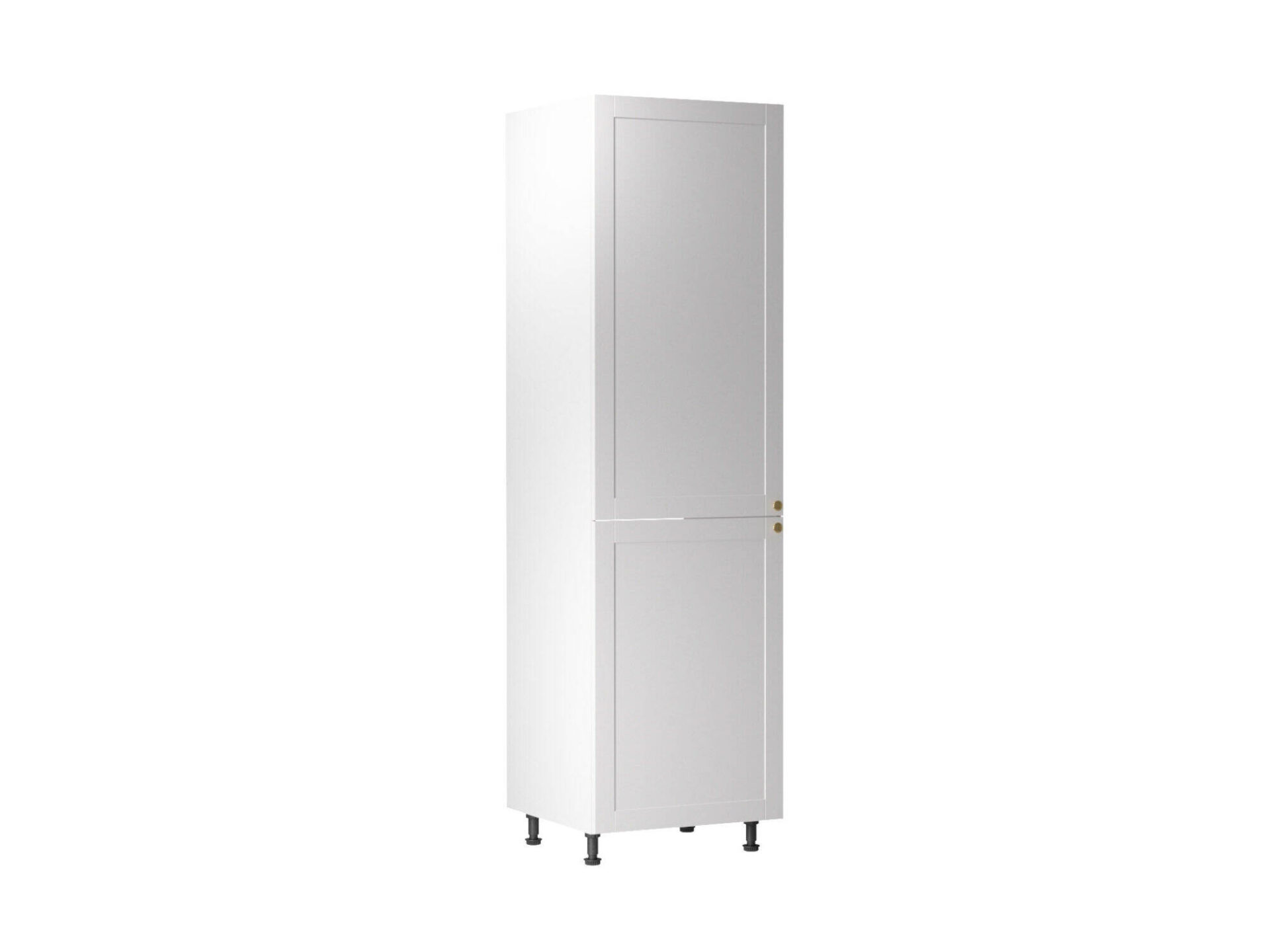 Apakšējais virtuves skapītis ar 2 durvīm D60ZL P/L Linea balts matēts balts