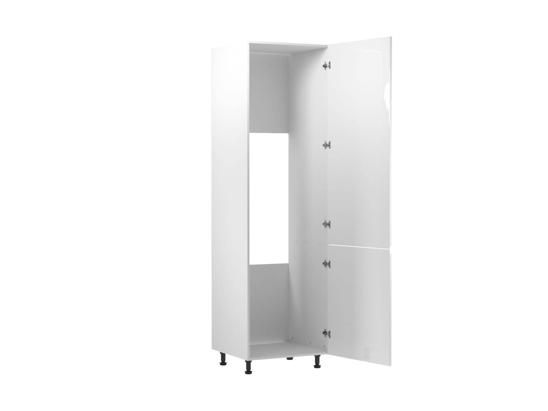 Apakšējais divu durvju virtuves skapītis ar ledusskapi labajā pusē D60ZL-P Aspen White Gloss — изображение 2