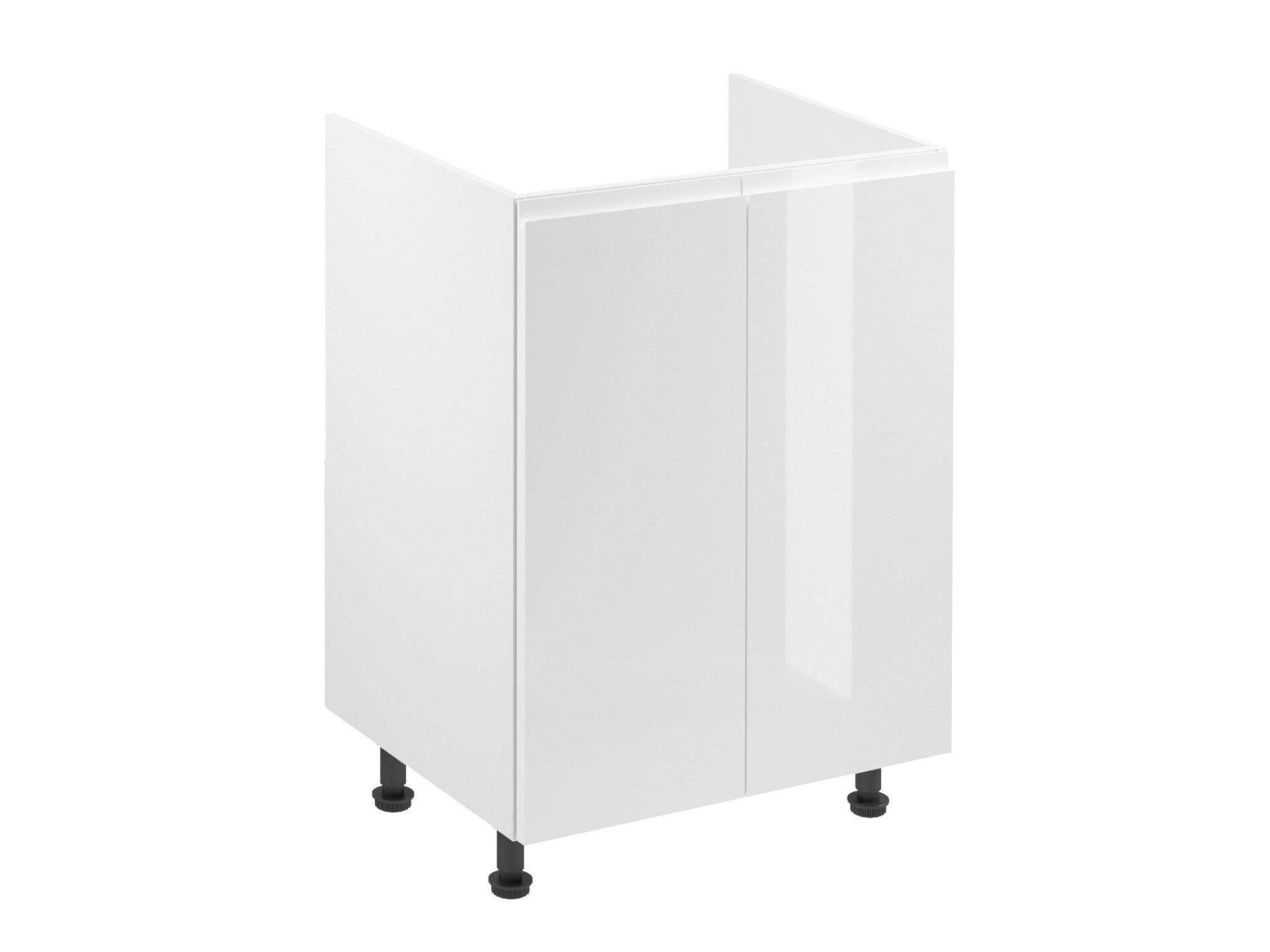 Virtuves pamatskapis ar 2 durvīm un izlietni D60Z Aspen White Gloss