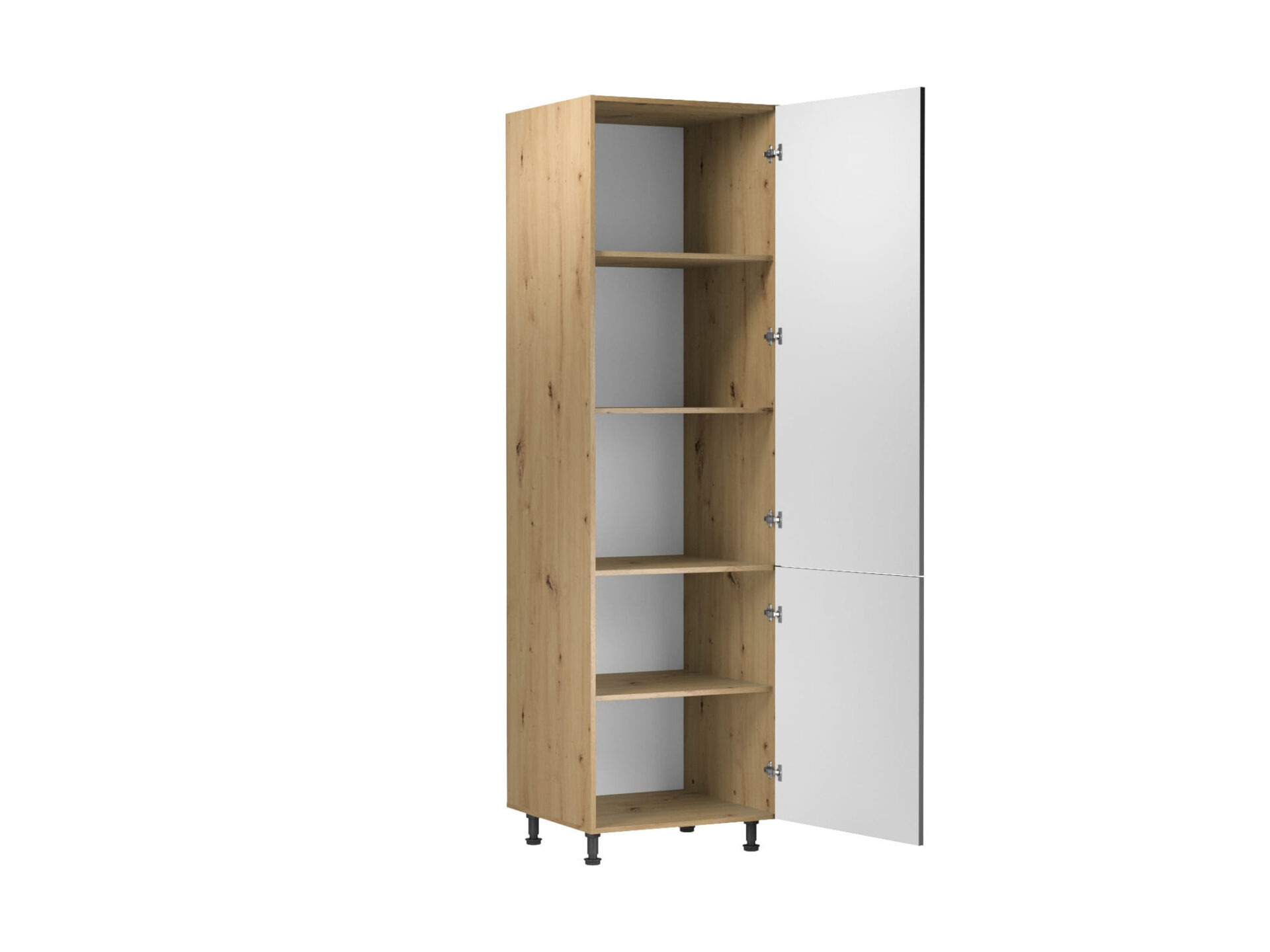 Virtuves pamatskapis ar 2 durvju plauktiem, D60R, pelēks, Langen — изображение 2