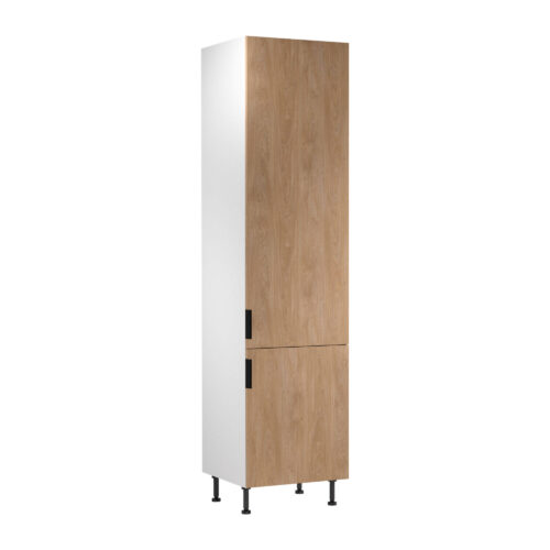 Virtuves pamatnes skapītis 2D Sorento D60T P/L AX matēti balts Puccini