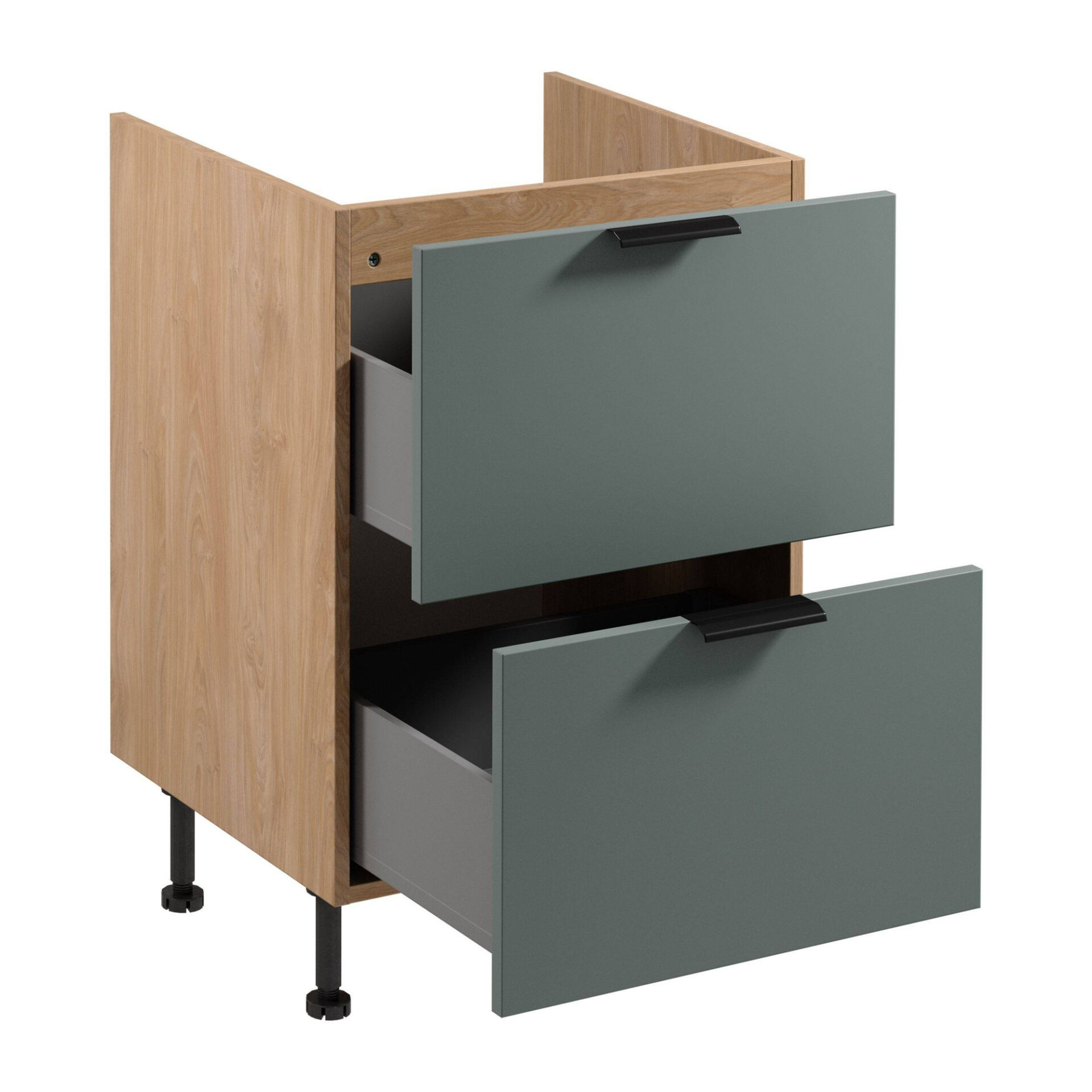 Virtuves skapītis ar plauktu 2S Sorento D60S2 AX Puccini Green — 2 attēls