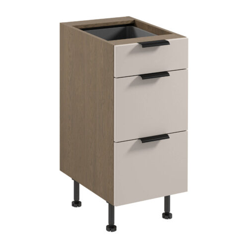Virtuves pamatnes skapītis 3S Sorento D40S3 P/L AX Baltic Storm Beige Matte
