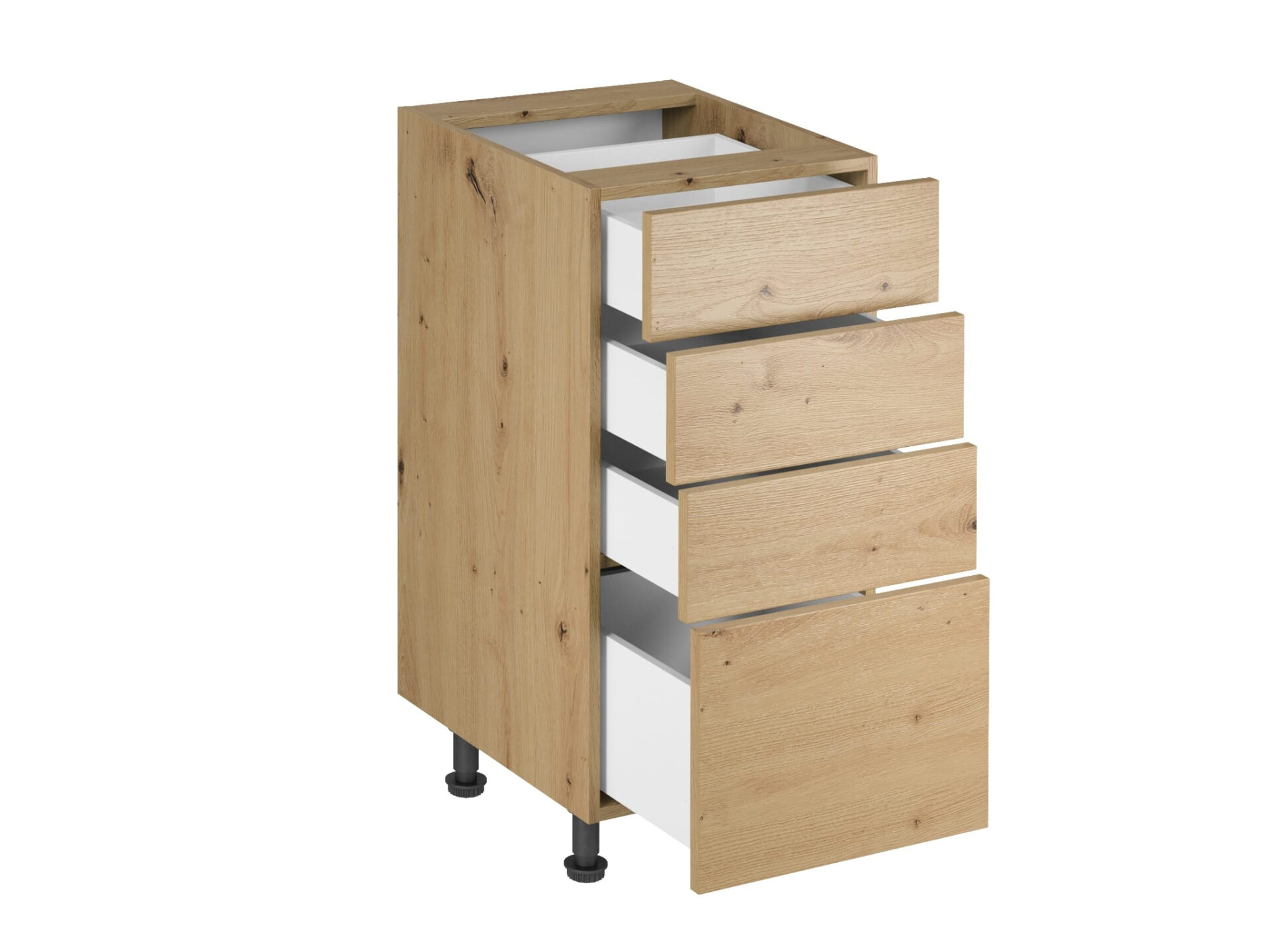 Virtuves skapītis ar 4 atvilktnēm, D40S4, atverams ar piespiedienu, Langen Artisan — изображение 2