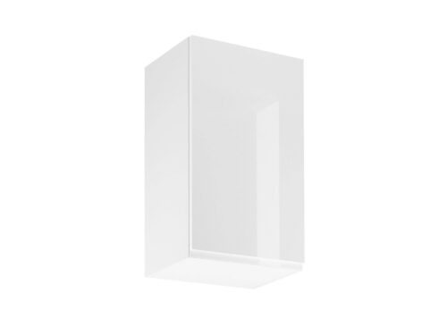 Aspen White G45 augšējais virtuves skapītis ar 1 durvīm, spīdīgs Aspen White