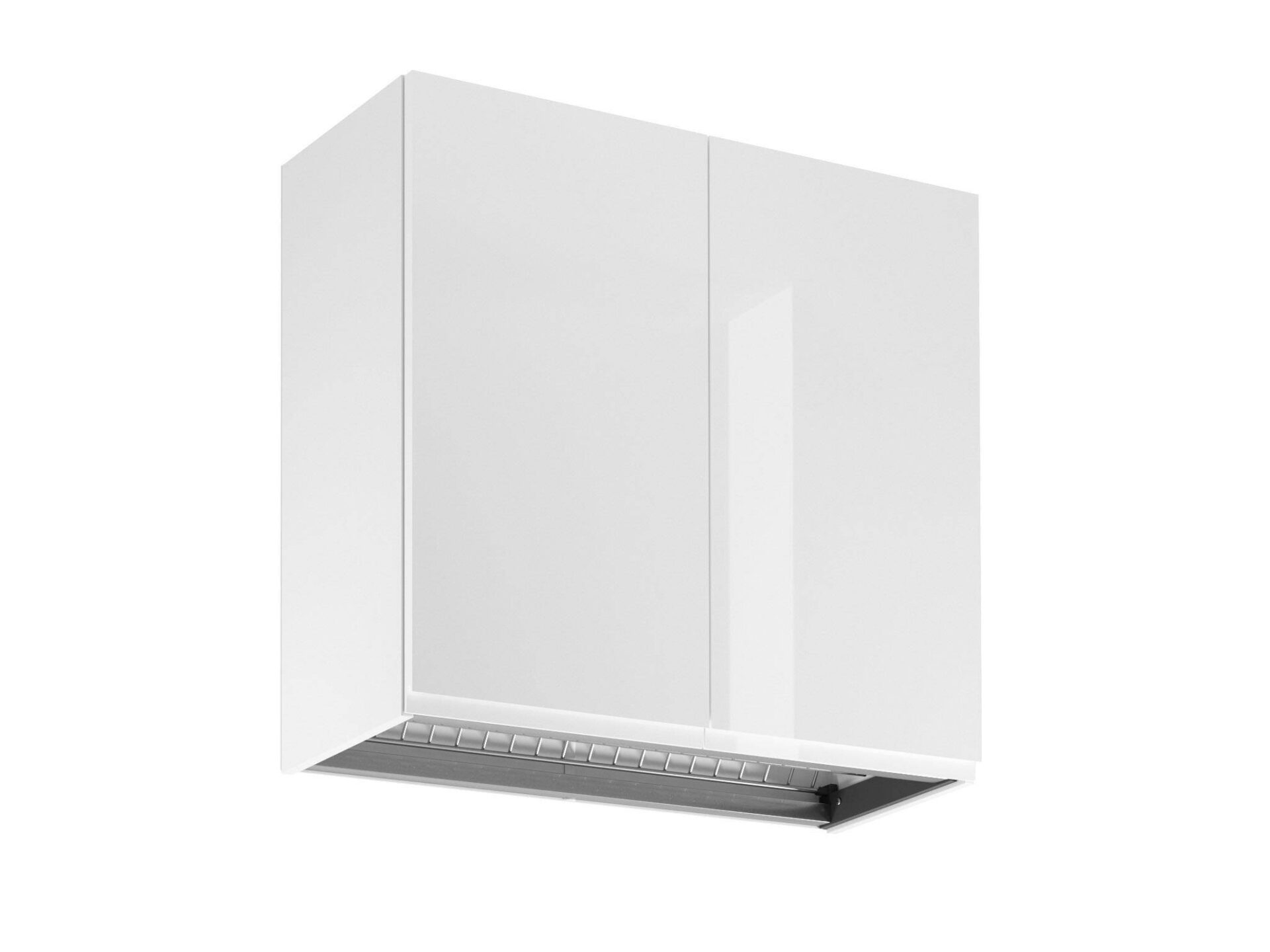G80C Aspen White glancēts divu durvju augšējais virtuves skapis ar žāvētāju
