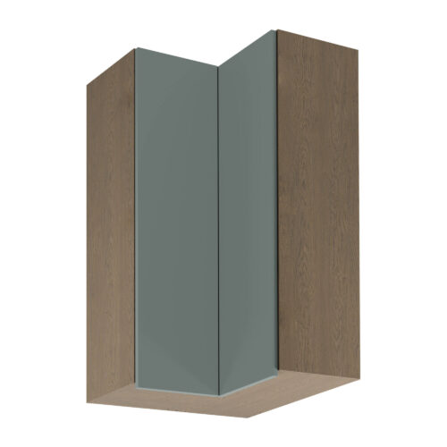 Augšējais 2D stūra virtuves skapis Sorento G60N2 Baltic Storm Green