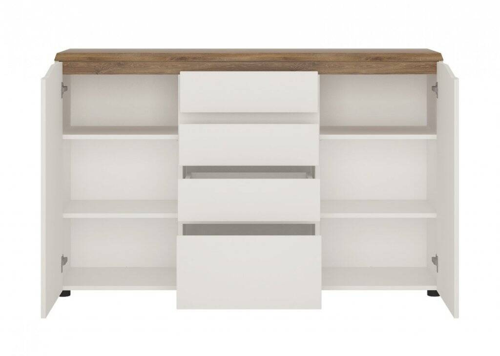 Toledo TOLK01 - Kumode 2D4S baltā/Stirlinga ozolkoka krāsā — изображение 2