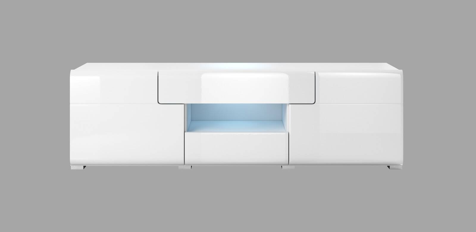 Toledo WM TV skapītis 2D2S mazs balts/spīdīgi balts — изображение 3