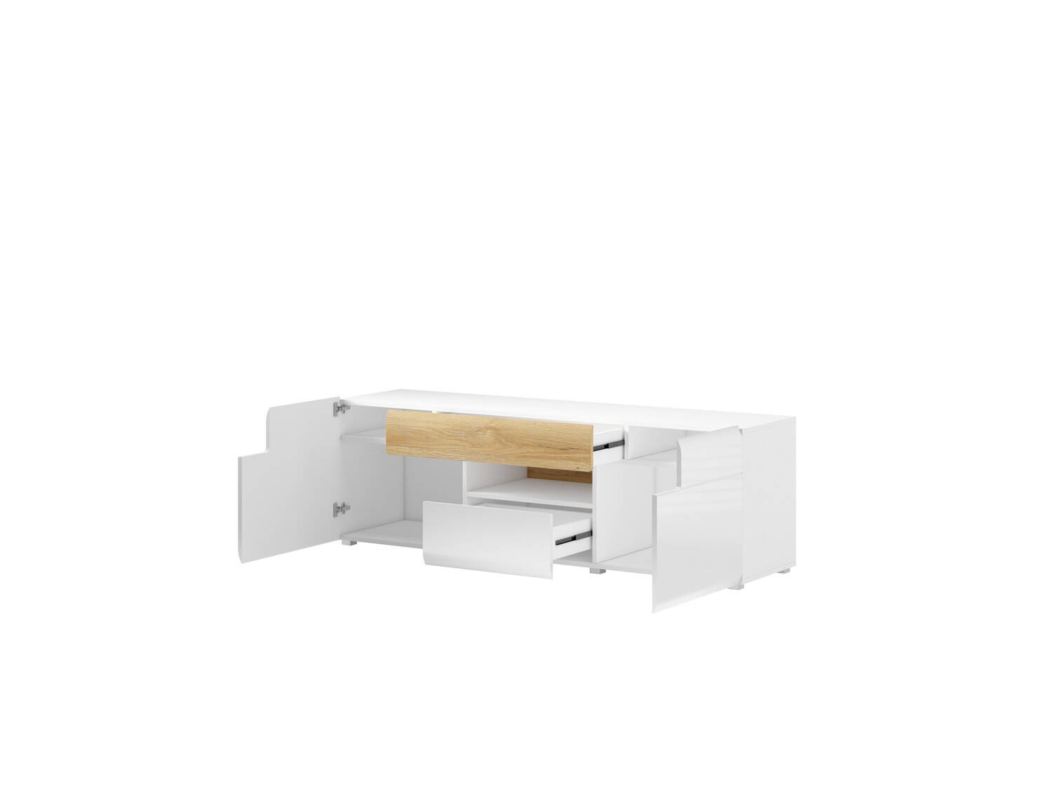 Toledo WM TV skapītis 2D2S mazs balts/spīdīgi balts — изображение 4