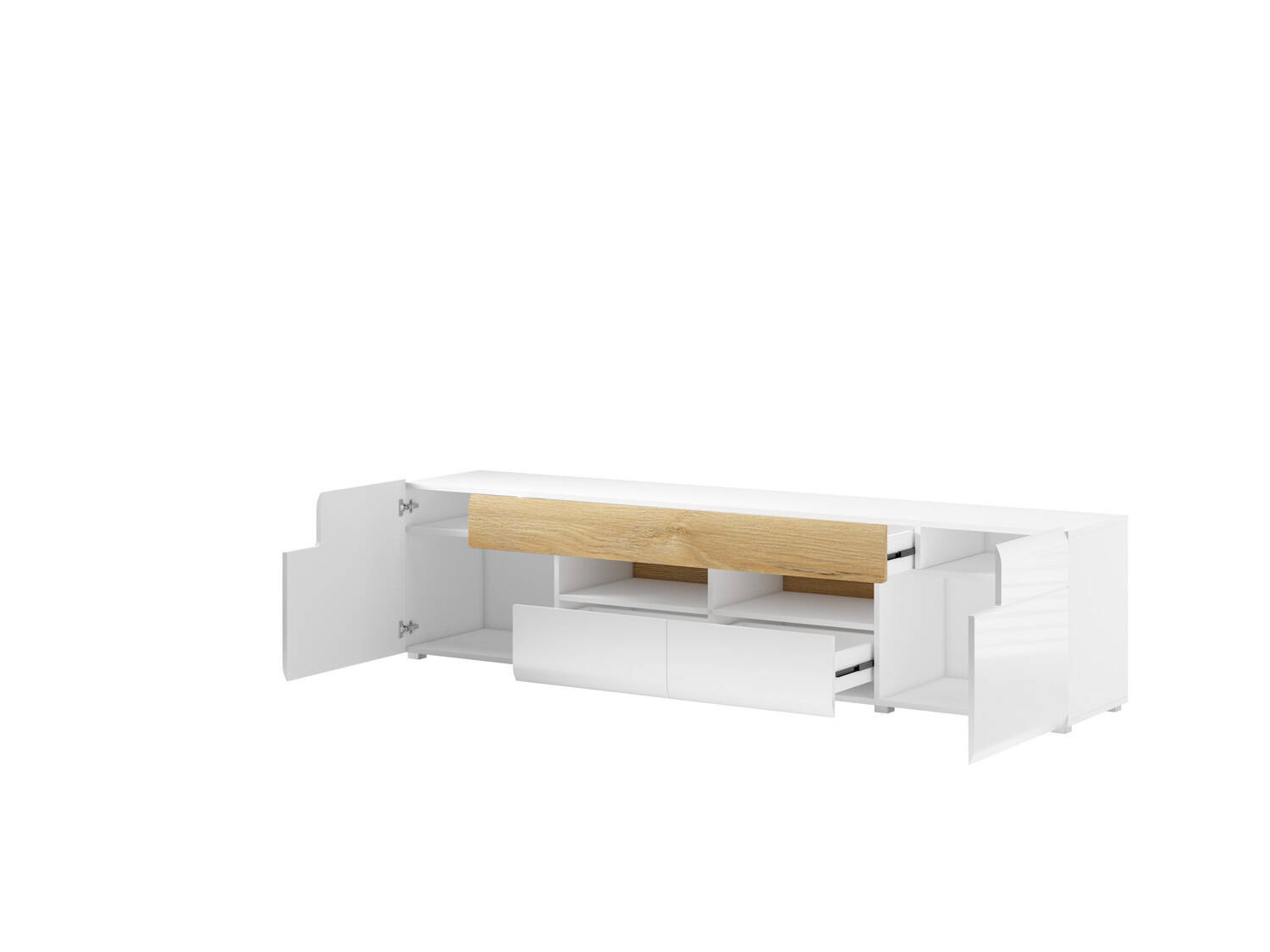 Toledo WM TV skapis 2D4S liels balts/spīdīgi balts — изображение 4
