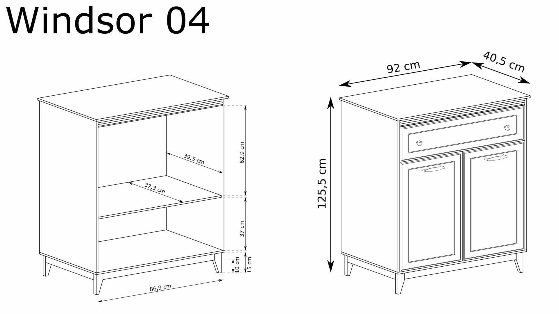 WINDSOR-4 - 2D1S kašmira kumode — изображение 2