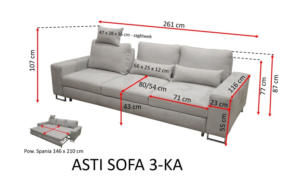 ASTI trīsvietīga dīvāngulta — изображение 4