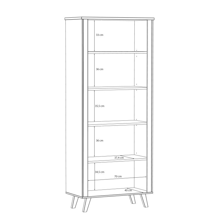 VNKR712-L25 Vankka Forte grāmatu skapis — изображение 9