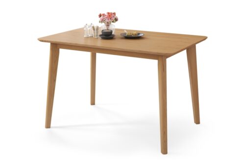 ROXY dabīgā ozola krāsā – taisnstūrveida koka galds 120 vai 150 cm retro stila virtuvei/ēdamistabai