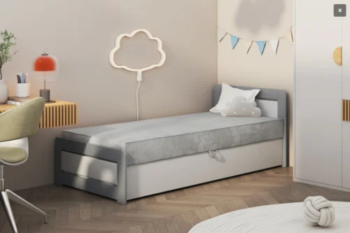 ZOE gulta ar uzglabāšanas kasti un mīkstu matraci 90×200 cm