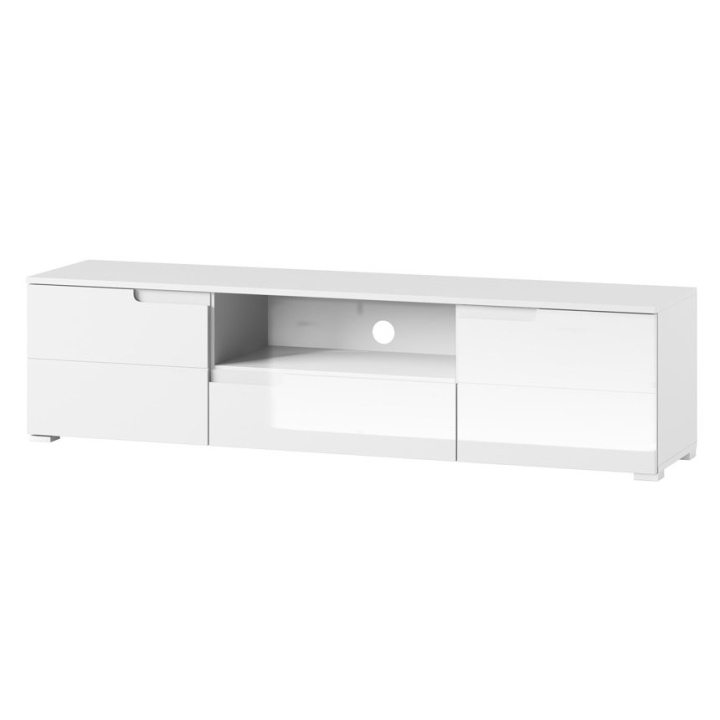 TV skapis Selene, spīdīgi balts, Type 09 Szynaka Meble
