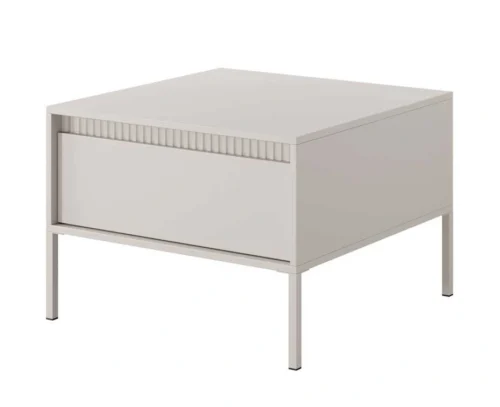 Loft kafijas galdiņš ar rievām 1S Senso bēšs