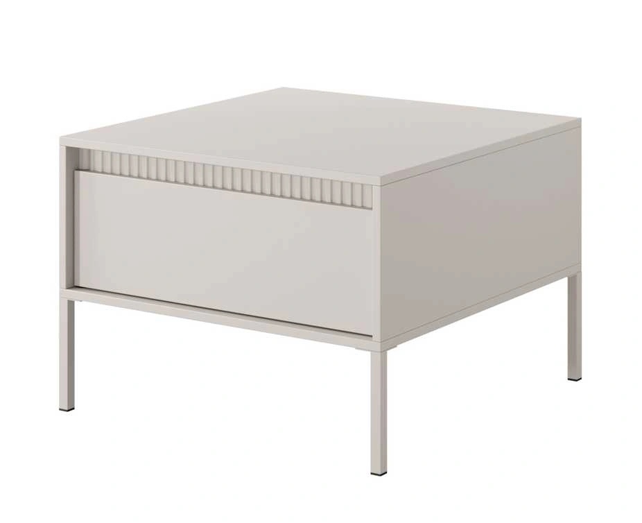 Loft kafijas galdiņš ar rievām 1S Senso bēšs