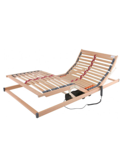 Elektriski regulējams gultas rāmis, 80×200 cm, atsperu līstes, regulējama cietība un augstums