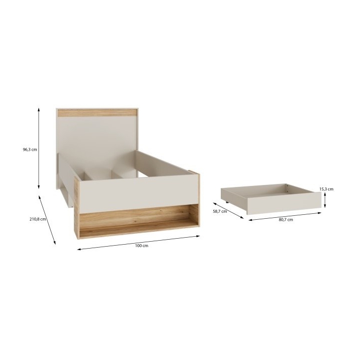 Gultas rāmis 90x200cm Wexlin Forte — изображение 6