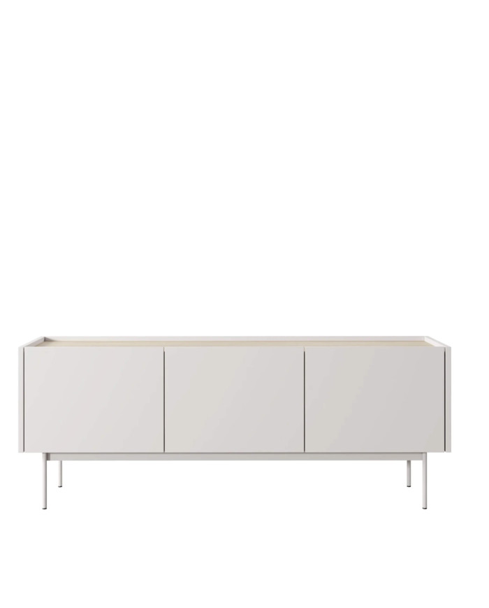 COLOR RTV144 TV skapis, durvis, padziļinājums, Cashmire/Linea Oak — 3 attēls