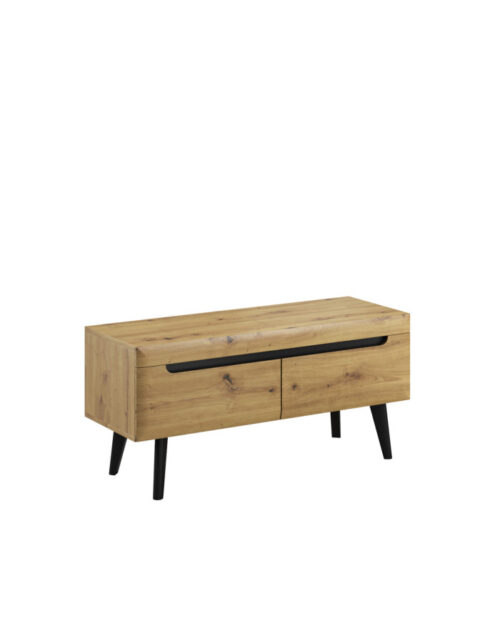 Nordi NRTV107 TV skapītis ar atvilktnēm, Artisan Oak/Black